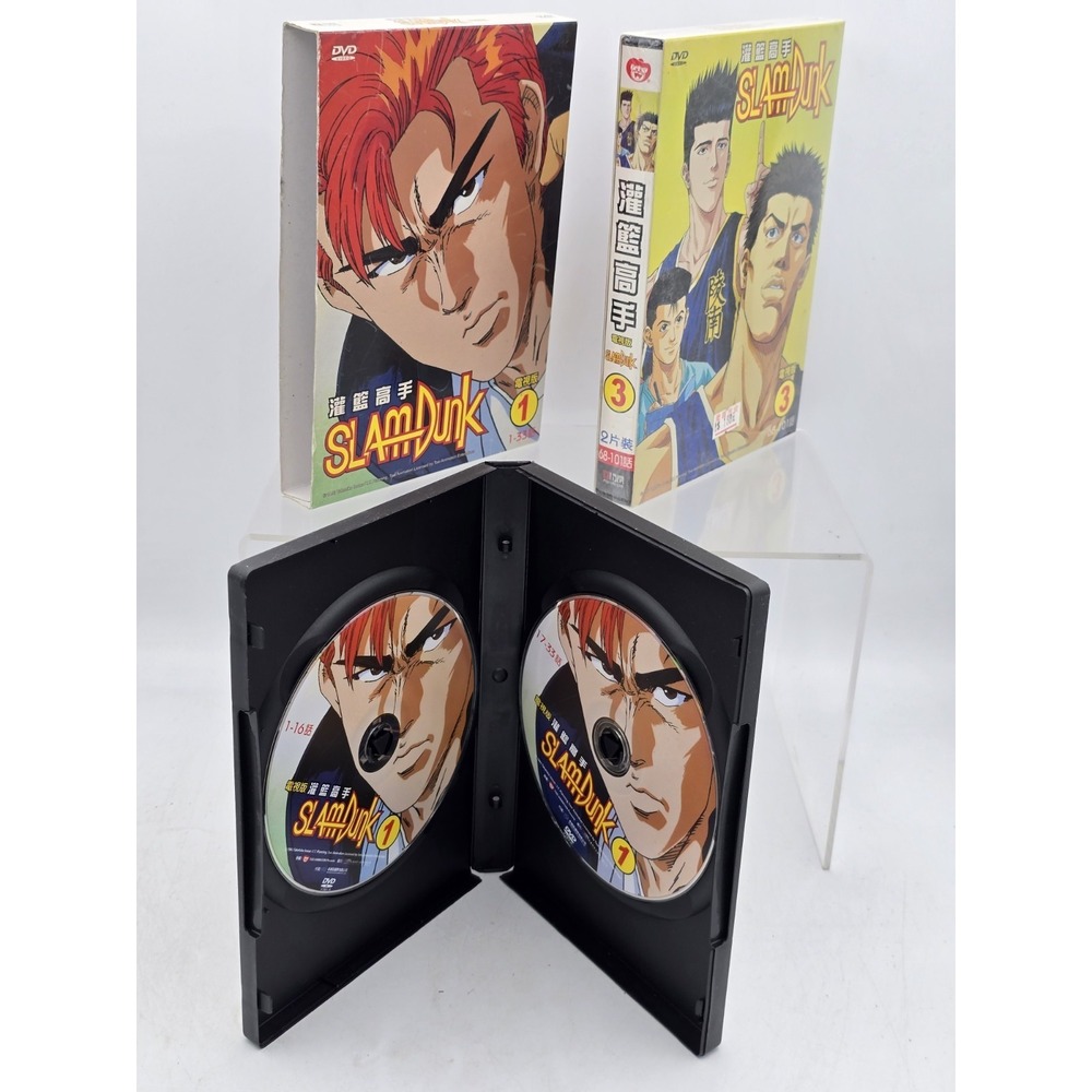 1993 SLAM DUNK Anime - Vol 1‎ (open) & Vol 3 Sealed -  Episodes 1-33 & 68-101